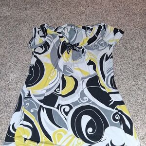 Stylish Black and Yellow Women's Top